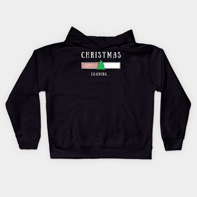 Christmas Loading Xmas Progress Kids Hoodie by BadDesignCo